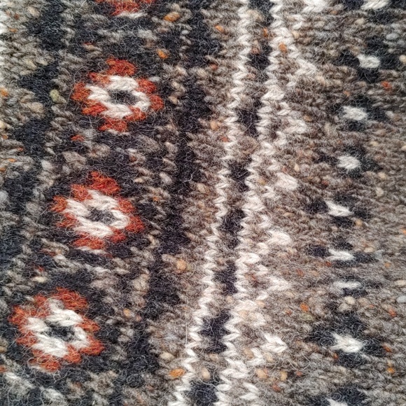 Highland Store Scottish fairisle sweater in bracken tweed fleck wool, women's XS - Picture 6 of 7